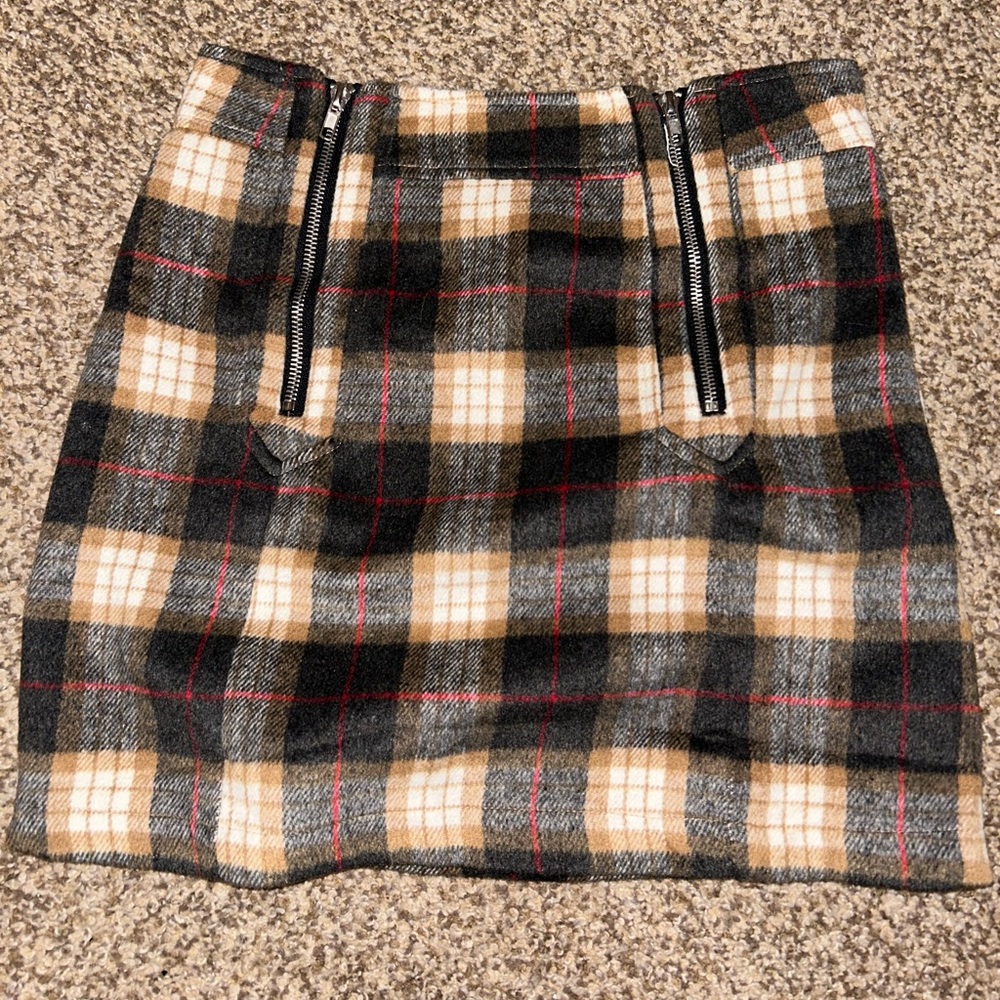 Zipper mini skirt!!